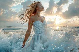 bruid in de branding van Egon Zitter