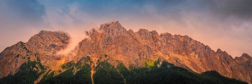 Panoramic photo of the Bavarian Alps