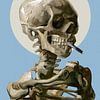 Skull with Burning Cigarette sur Marja van den Hurk