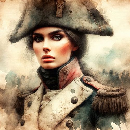 Napoleonic Officer Woman Portrait by Chromatic Fusion Studio