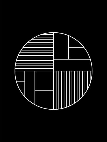 Minimal Geometry Circle Print