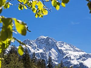 Strahlender Berggipfel