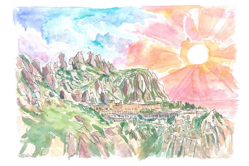 Holy Mountain of Montserrat Spain by Markus Bleichner