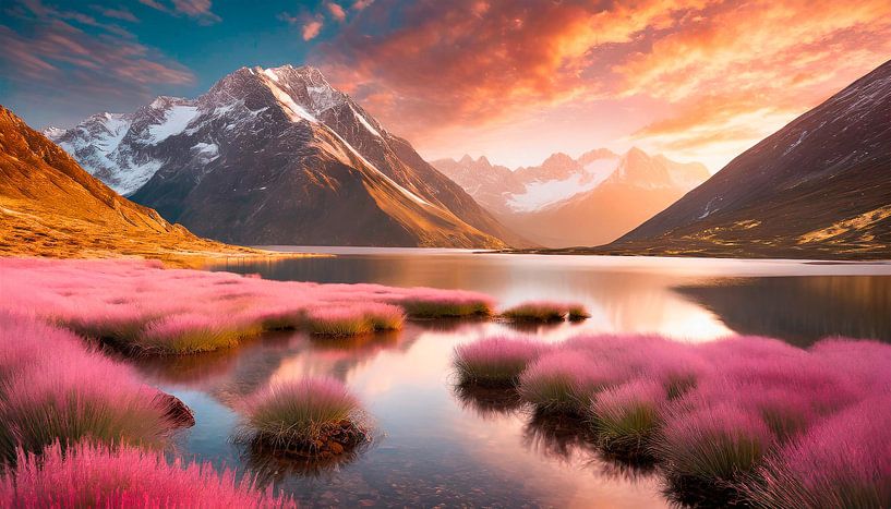 Landscape with flowers by Mustafa Kurnaz