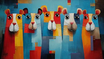 Abstracte hamsters panorama
