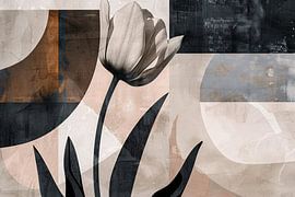 Abstract Close-up of a Tulip in Sepia by Art & Soul Creations