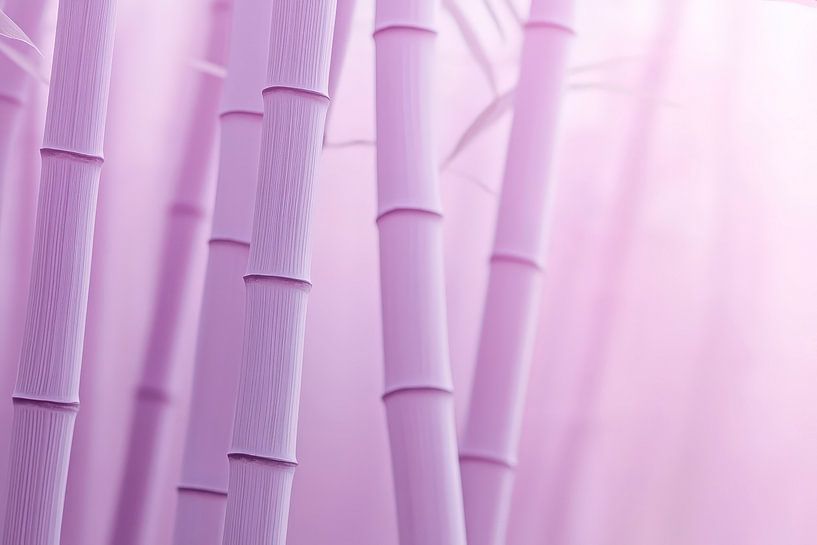 Delicate purple bamboo stems - Minimalist by Poster Art Shop