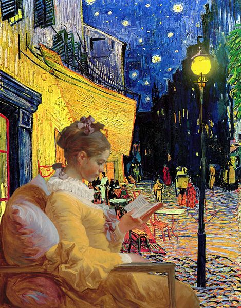 Lezend meisje, Jean-Honoré Fragonard - Vincent van Gogh van Digital Art Studio