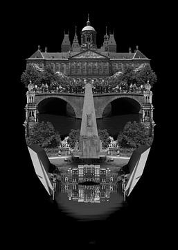 Amsterdamer Stadtbildarchitektur - SCHWARZ von City Creatives