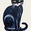 Schwarze Katze Mosaik von Hoai Nguyen