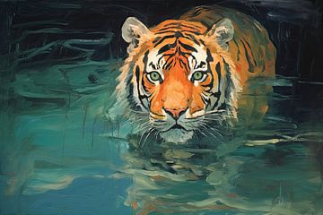 Malerei Tiger von De Mooiste Kunst