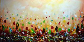 Colorful Flowers by Gena Theheartofart