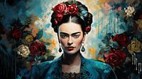 Frida blue van CanvasbyCaro thumbnail