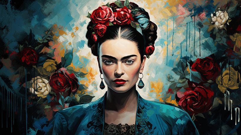Frida blue van CanvasbyCaro