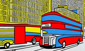 Red Bus in London by zam art