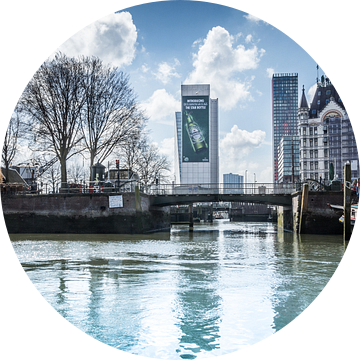 Rotterdam vanuit Haringvliet zicht op Oudehaven van huub claessens