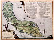 Alte Karte von Curacao von Atelier Liesjes Miniaturansicht