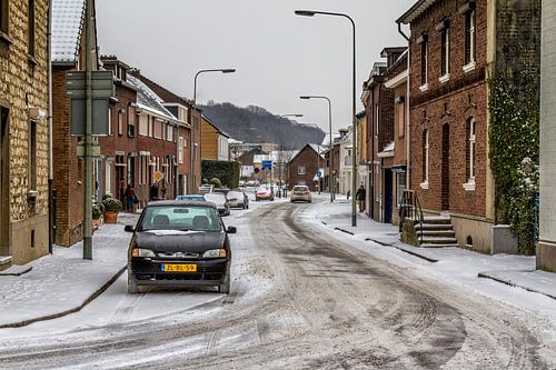 Stampstraat Simpelveld tijdens de winter van 2013