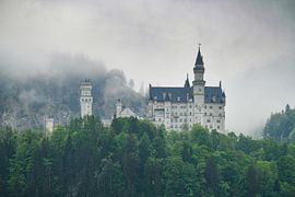 Neuschwanstein castle in the mist