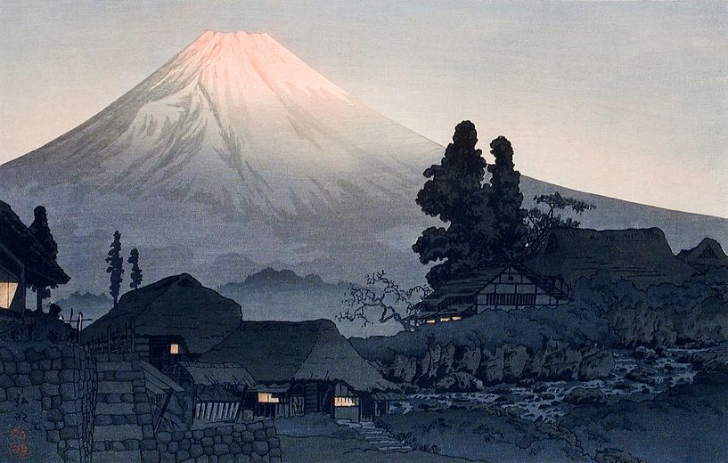 Berg Fuji von Mizukubo . Japanische Vintage-Kunst. Ukiyo-e von Dina Dankers