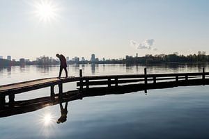 Kralingse plas Rotterdam. Wandel en recreatiegebied nabij Rotterdam centrum van Rick Van der Poorten