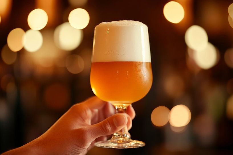 Servants beer glass with frothy crown by Poster Art Shop
