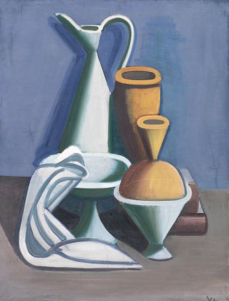 Still Life with Water Jug, Towel and Jars, Vilhelm Lundstrøm by Masterful Masters