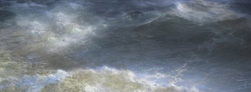 Golven met mooie witte schuimkoppen