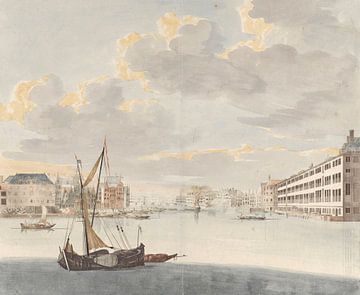 Gezicht op de Binnen-Amstel in Amsterdam, Johan Teyler