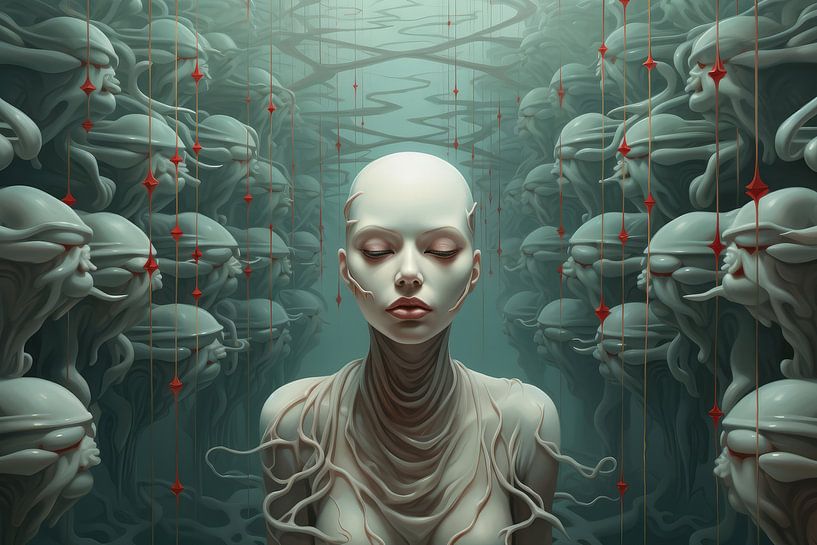 Landscape surreal abstract and bizarre with alien life by Art Bizarre