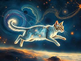 Space Planet Cat by Rizal Azhari