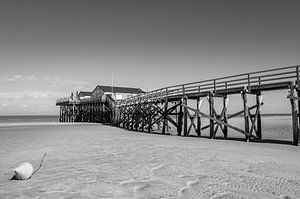 Paysage côtier de St. Peter-Ording, mer du Nord