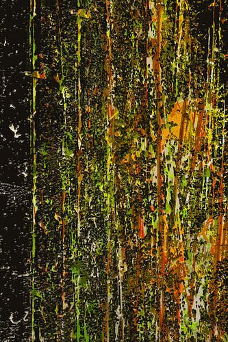 Bamboe plant op een ruwe donkere achtergrond