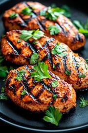 Saftige gegrillte Hähnchenbruststücke von Poster Art Shop