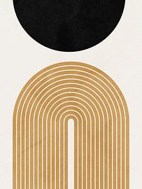 Modern Geometric Abstract Art in Earth Tones