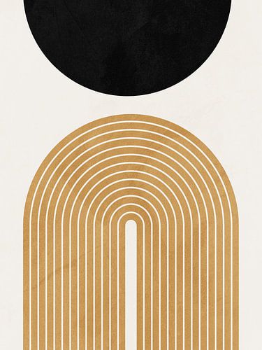 Modern Geometric Abstract Art in Earth Tones