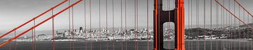 Golden Gate Bridge Color Pop – Panorama von Melanie Viola