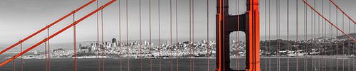 Golden Gate Brug Kleur Pop - Panorama