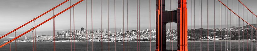 Golden Gate Bridge Color Pop – Panorama von Melanie Viola