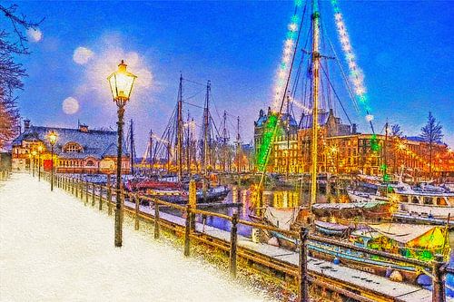 Winter view Veerhaven