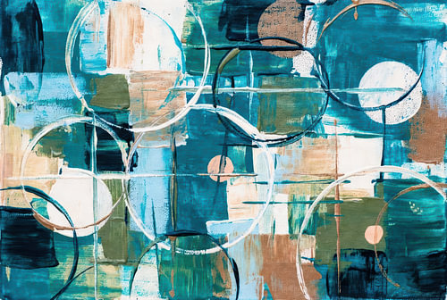 Arcs turquoise dans une lumière douce