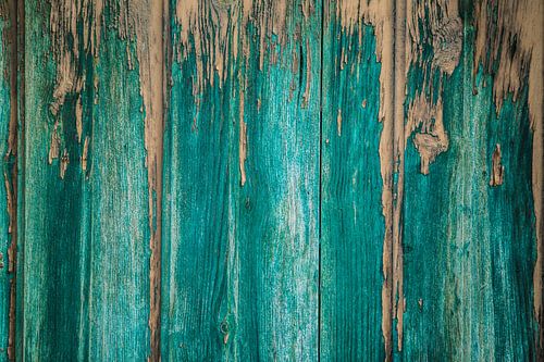 Porte colorée, ancienne et vieillie