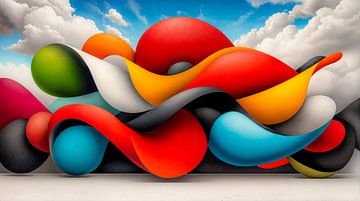 Symphony of floating colours by Klaus Tesching - Art-AI