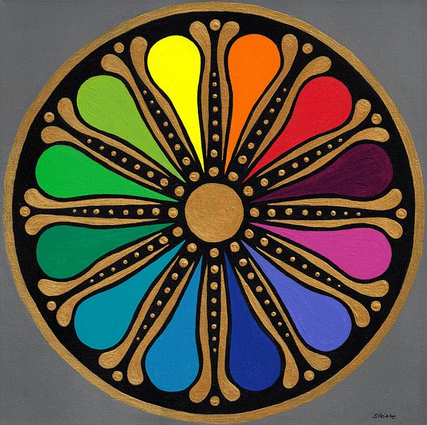 Regenboog Mandala van Sandra Steinke