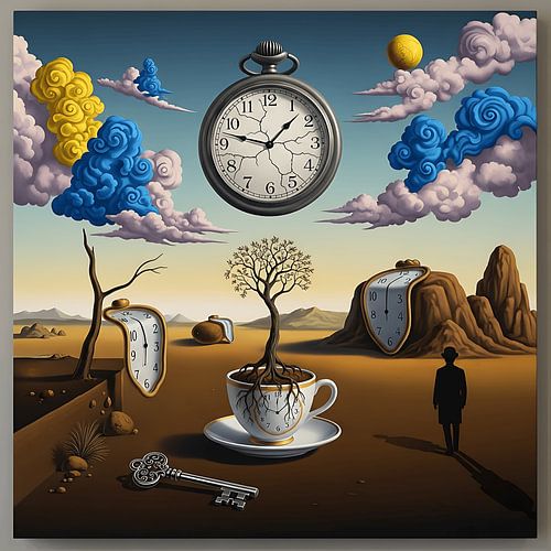 Surrealistisch droomlandschap - Mystieke surrealistische kunst vol drijvende eilanden en abstracte verbeelding