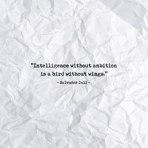 Intelligence without ambition is a bird without wings