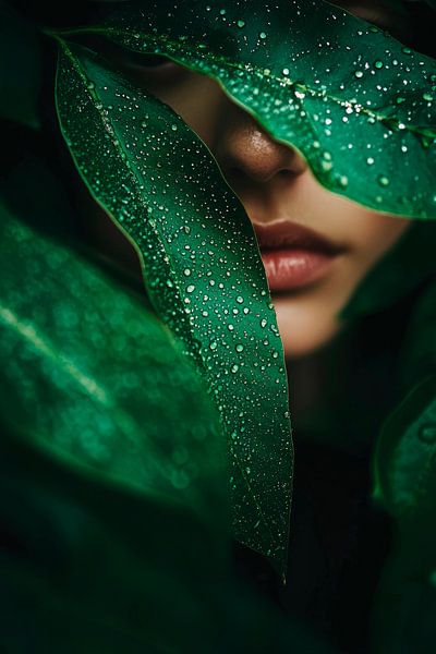 Mysterious view behind leaves by Poster Art Shop