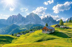 Farbenpracht der Dolomiten bei Sonnenaufgang