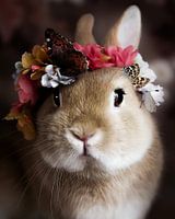 flowers rabbit