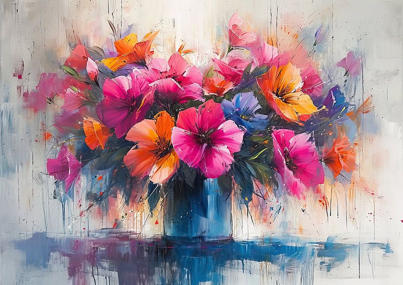 Fleurs modernes et colorées | Spectacle de fleurs éphémères par Caprices d'Art